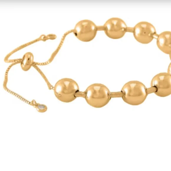 Beaded Bracelet in Goldtone (6.0-9.0In) - Picture 3 of 3